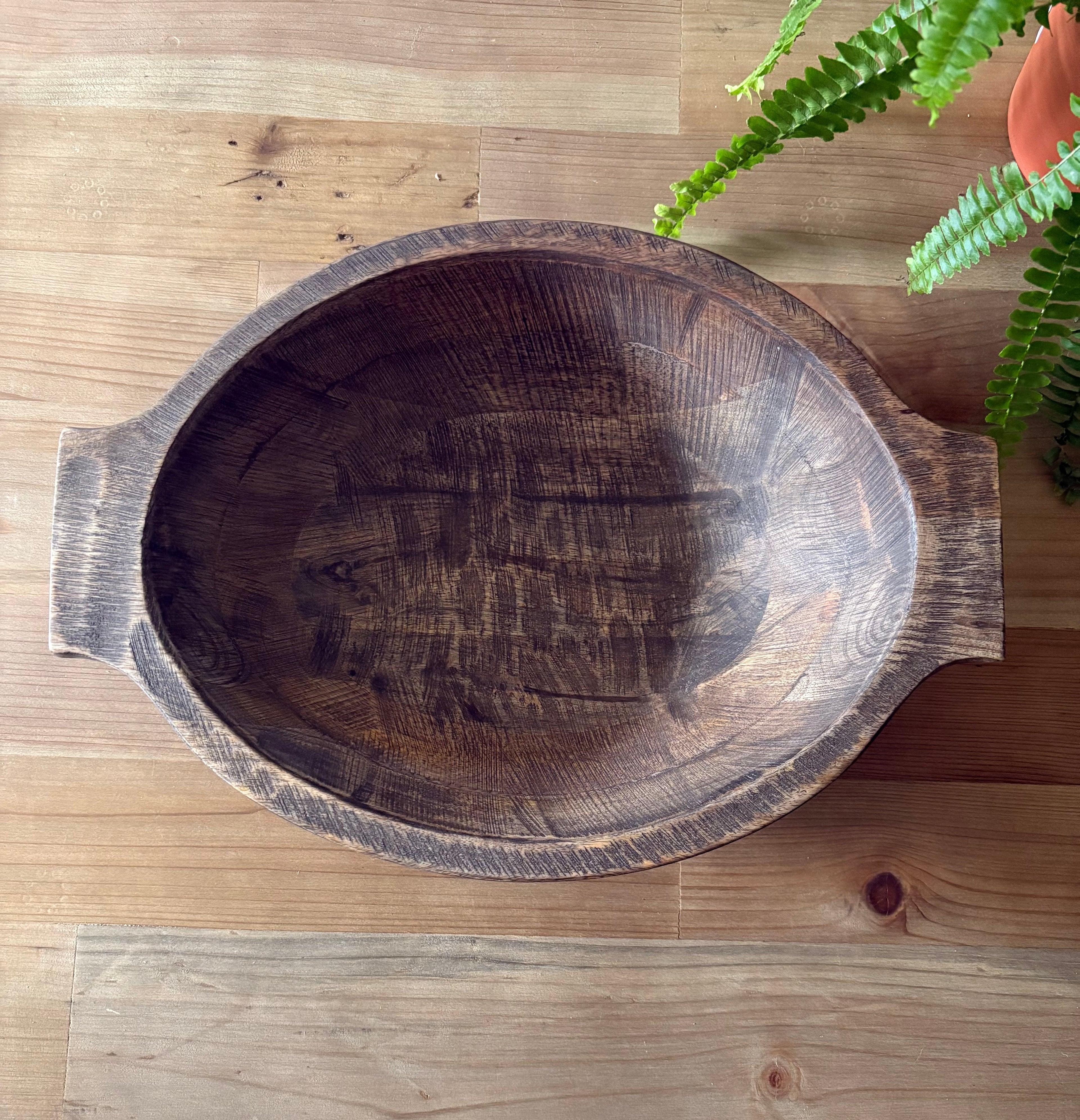 Wooden Salad Bowl With Handles