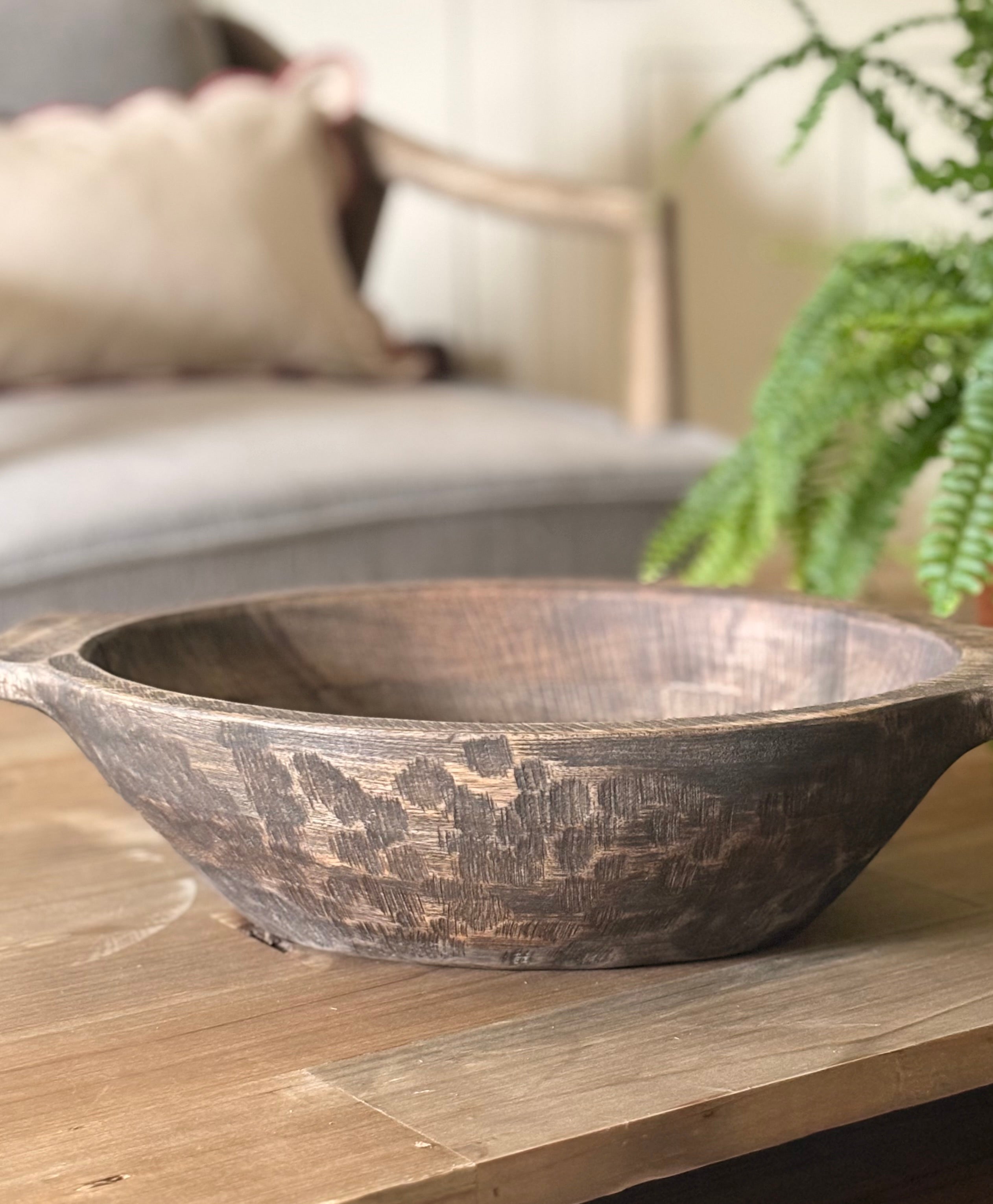 Wooden Salad Bowl With Handles