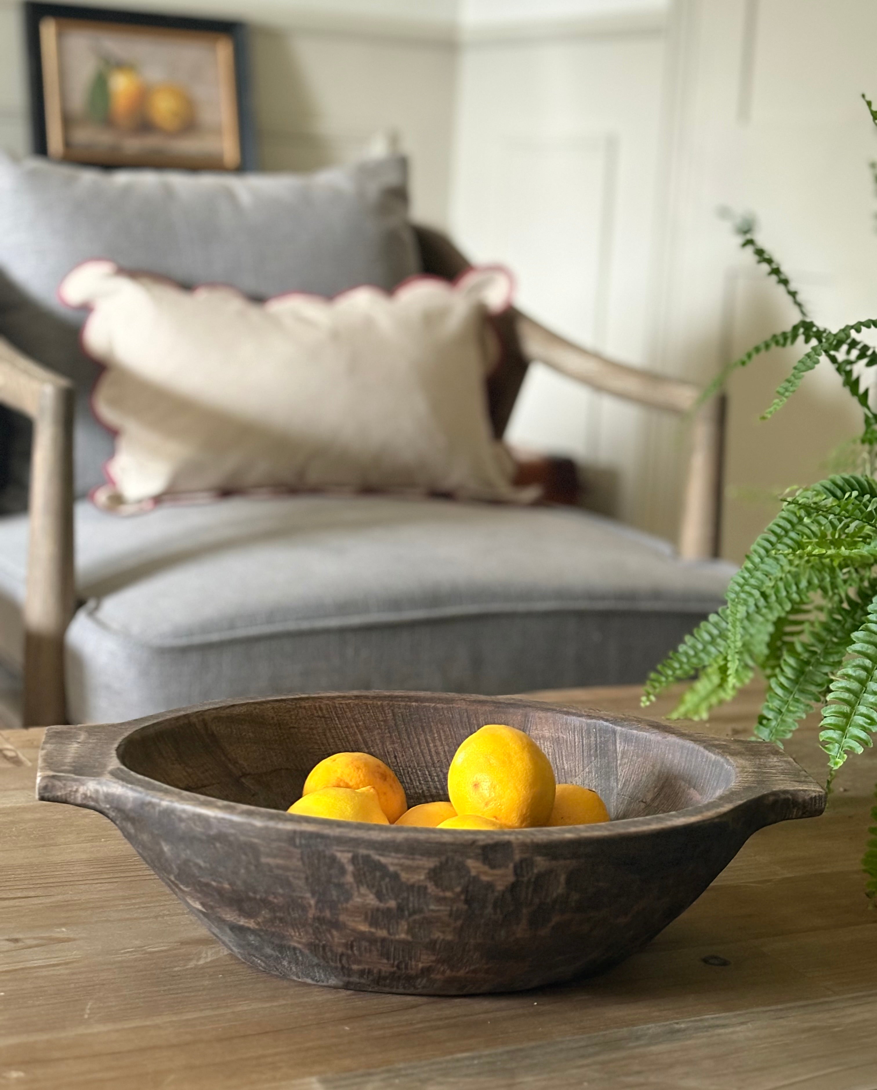 Wooden Salad Bowl With Handles