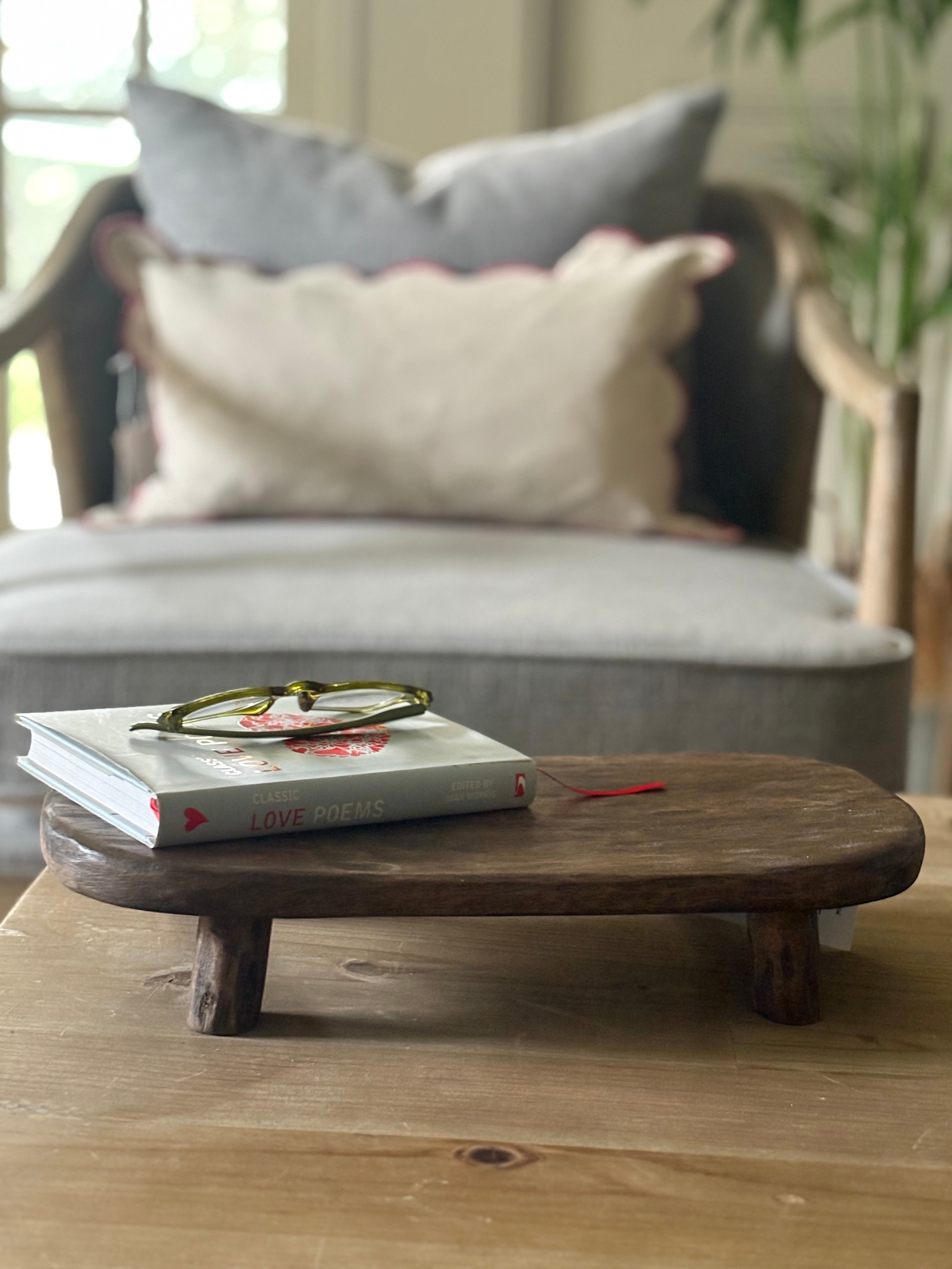 Oval Wooden Serving Stand