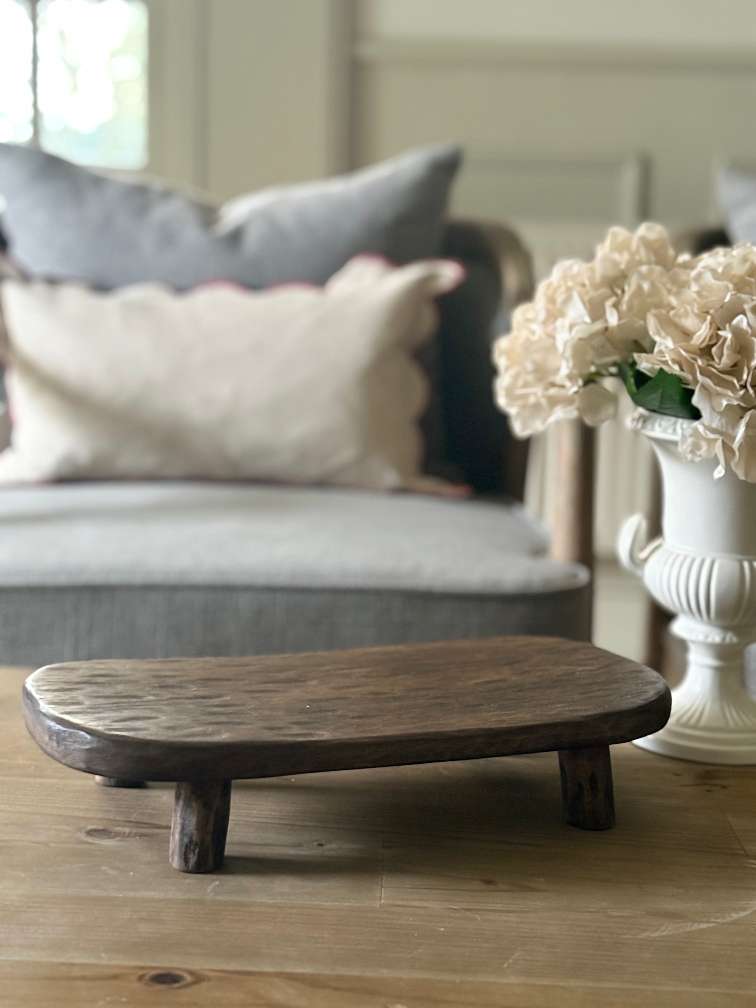 Oval Wooden Serving Stand