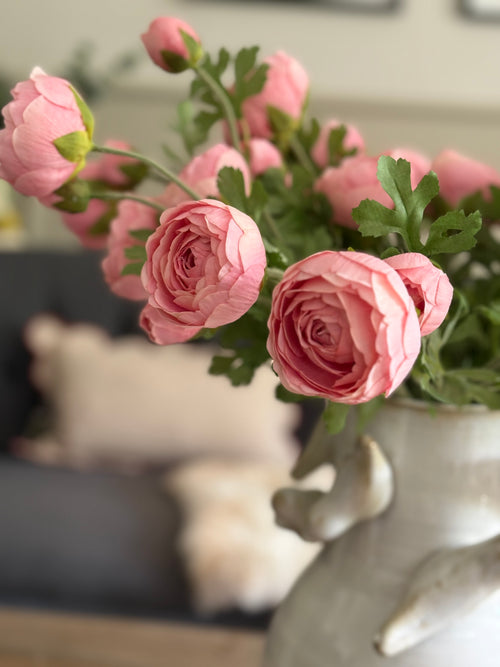 Artificial Real Touch Ranunculus, Pink