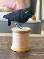 Felt Blackbird on Bobbin