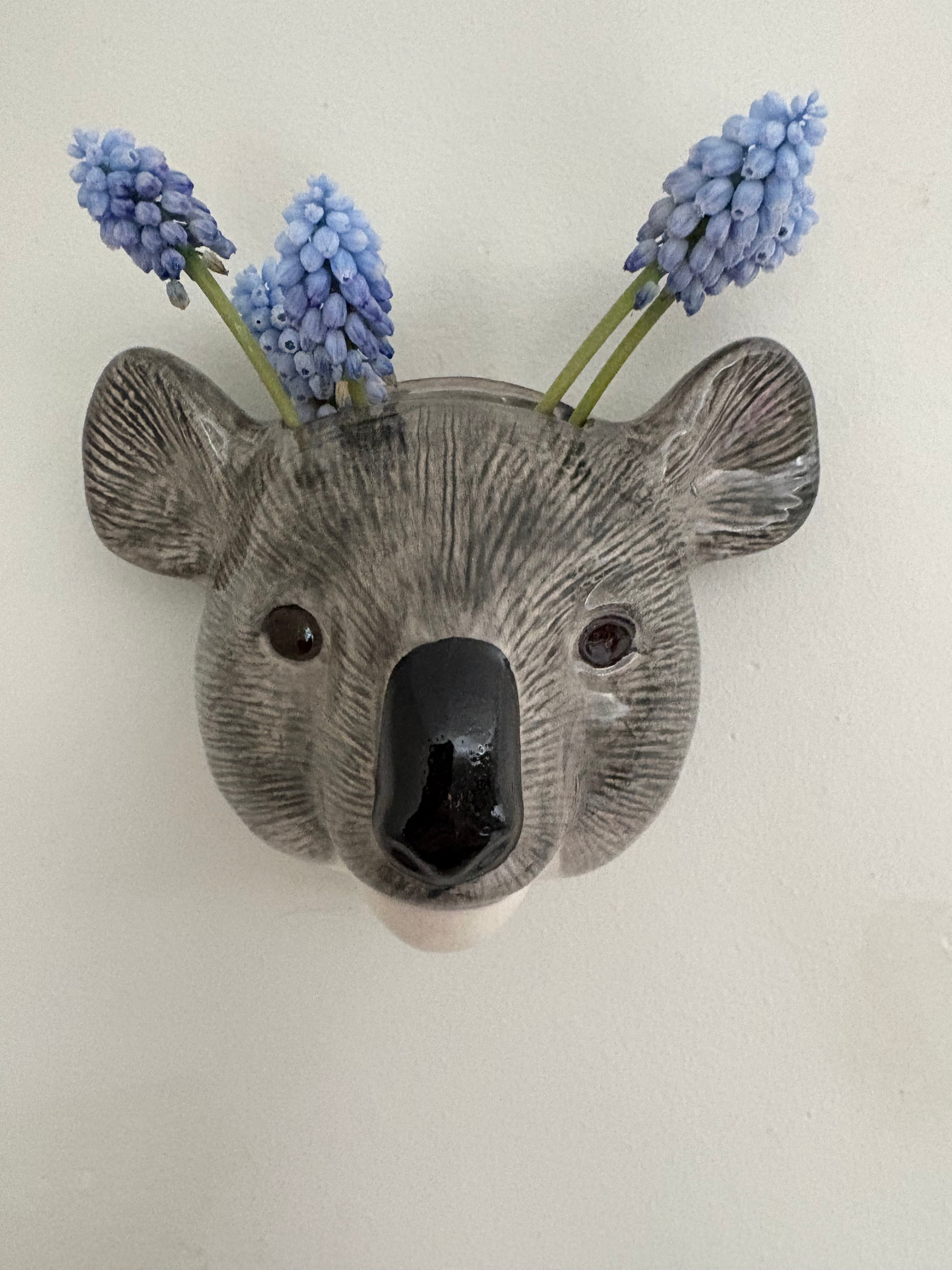 Quail Koala Wall Vase
