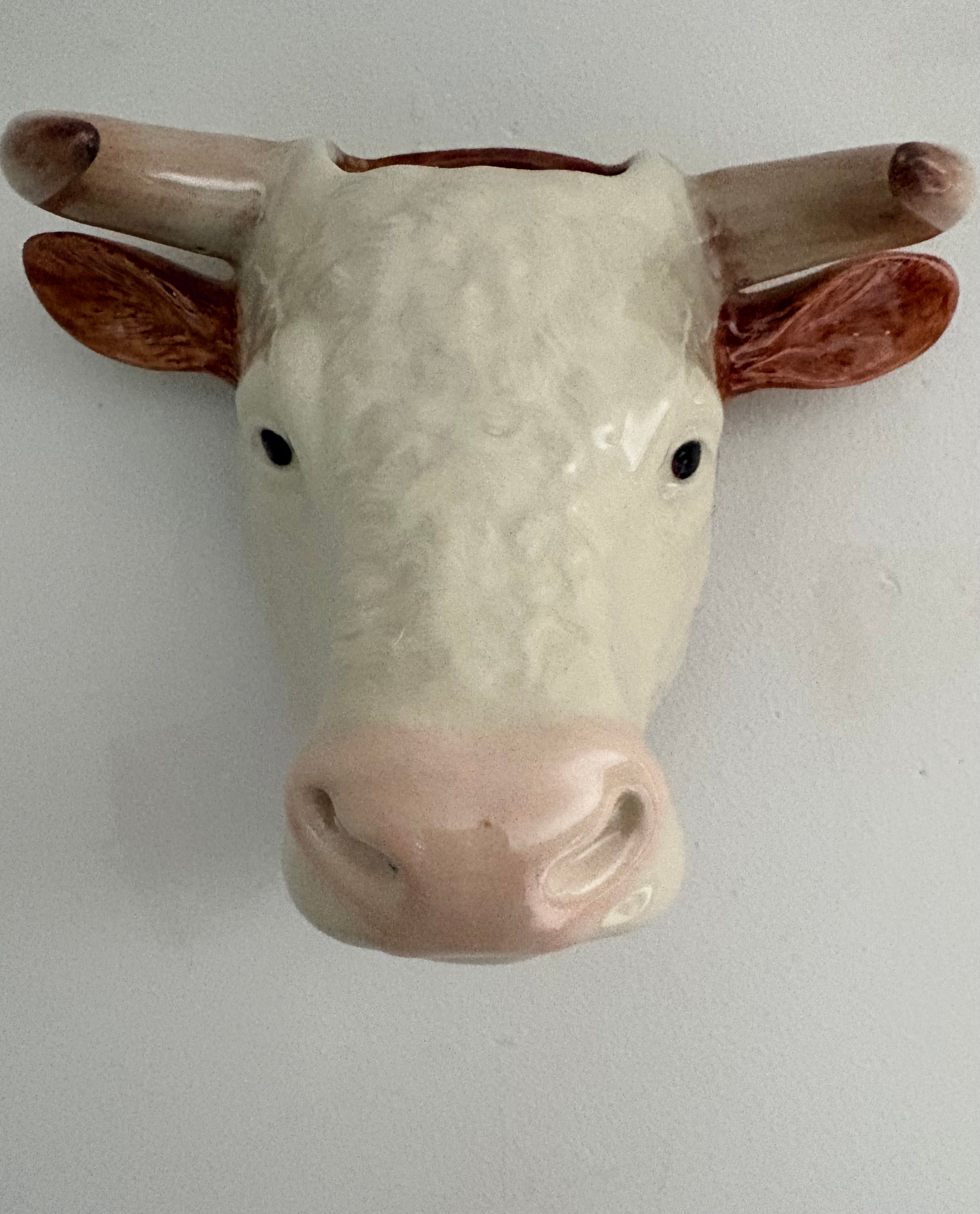 Hereford Bull Wall Vase