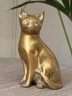 Pair Of Brass Cats