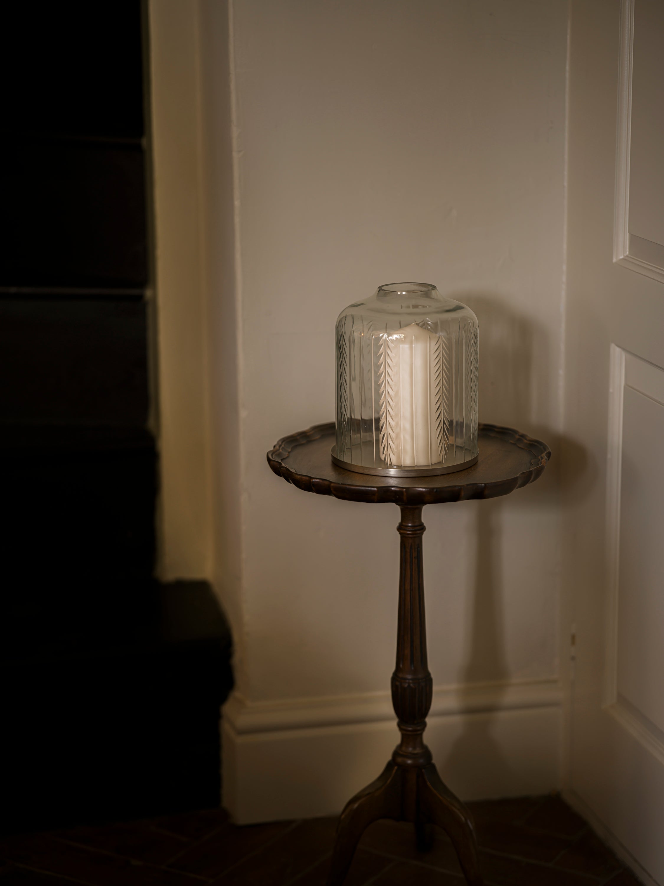 Handblown Candle Dome - Scandi Stripe