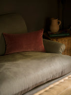 Indian Cotton Velvet Cushion - Pomegranate