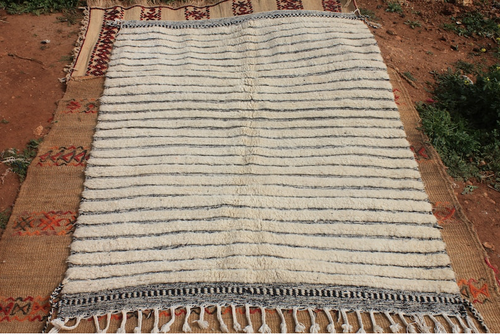 Cream Striped Rug