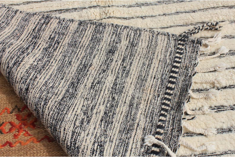 Cream Striped Rug