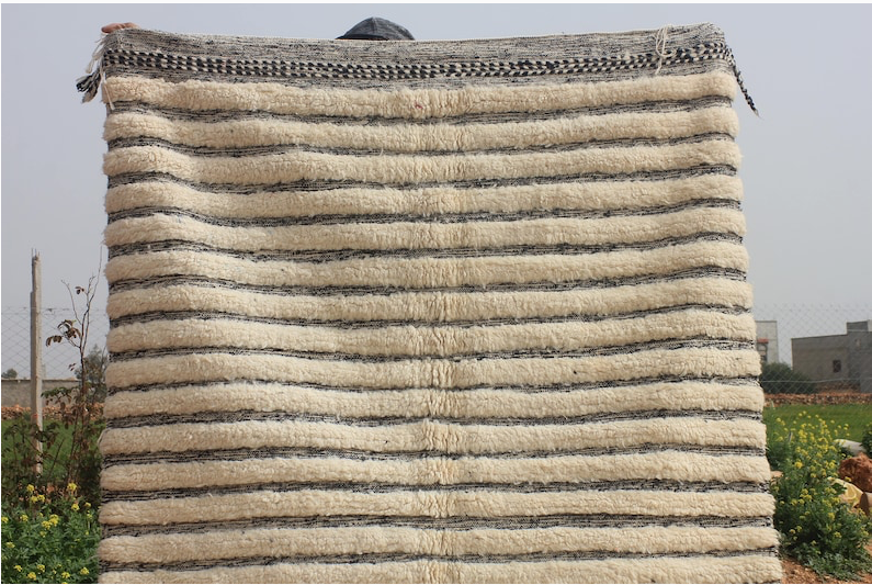 Cream Striped Rug