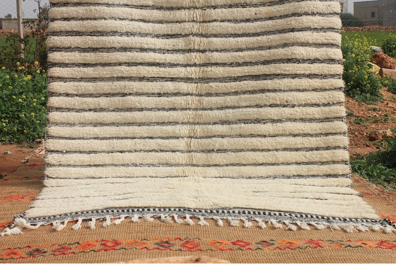 Cream Striped Rug
