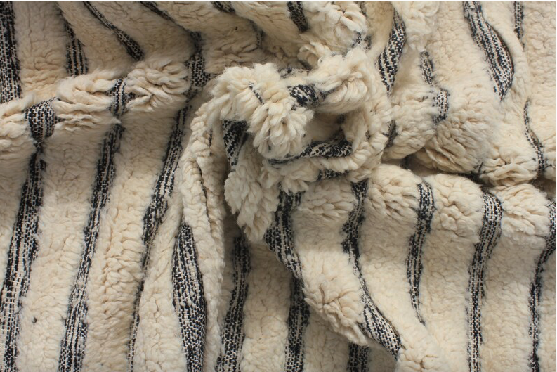 Cream Striped Rug