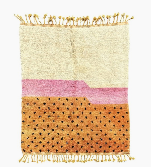 Orange Pink and Cream Rug