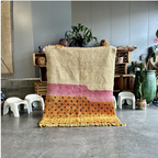 Orange Pink and Cream Rug