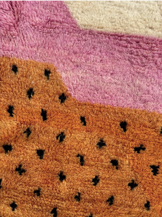 Orange Pink and Cream Rug