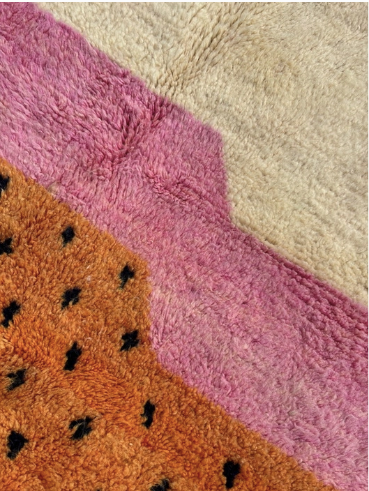Orange Pink and Cream Rug