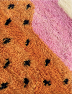 Orange Pink and Cream Rug
