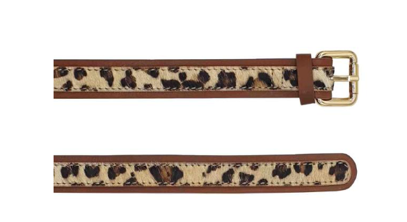 Leopard Print leather Belt
