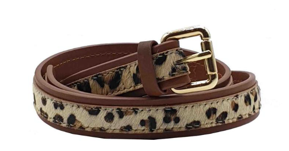 Leopard Print leather Belt