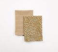 Animal Print Tea Towel pack  Mustard
