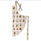 Khaki Green Frill Pear Apron