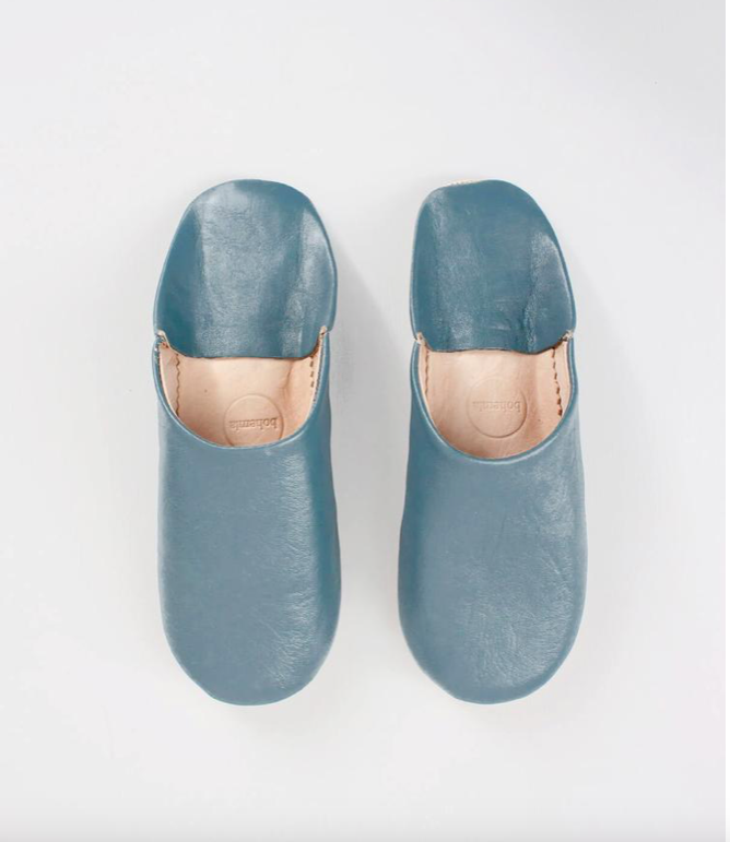 MOROCCAN BABOUCHE Slipper in Blue