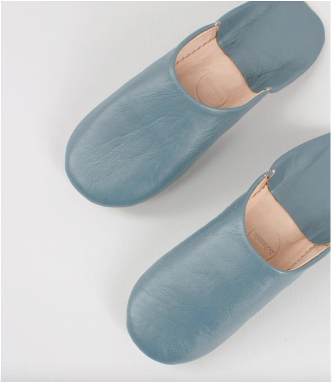 MOROCCAN BABOUCHE Slipper in Blue