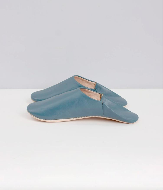 MOROCCAN BABOUCHE Slipper in Blue